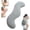 (Gray,120cm/47in), variant on Pea Pod Body Pillow for Side Sleepers, Cooling Ergonomic Body Align Pillow, Soft S-Shaped Full Body Support Pillows for Adults, Hip & Leg Support(Blue,80cm/31.5in)