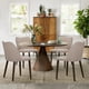 thumbnail image 1 of Sillas de comedor COLAMY tapizadas, juego de 4 patas de tela y madera, 1 of 5
