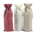 thumbnail image 4 of ROSENICE Jute Bag Wine Bottle Bags Wine Red 3Pcs, 4 of 8