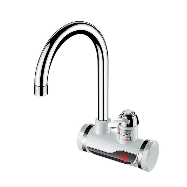 EARKITY Hot Water Heater Faucet, Electric Shower Water Heater, Instant Tankless Water Heater, Electric Kitchen Bathroom Fast Heating Tap Water Faucet with LED Digital Display (Lateral Inflow)
