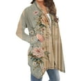 thumbnail image 5 of Wensltd Print Cardigan for Women Casual Open Front Long Sleeve Top Fashionable Loose Fit Autumn Outerwear ​, 5 of 6