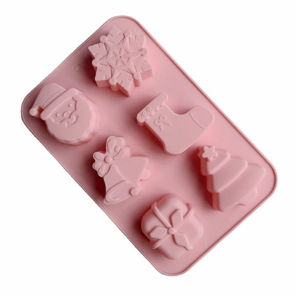 Christmas Silicone Mold Set 6 Cavity Cake And Chocolate Mold With Snowman Santa And Snowflake Designs Holiday Baking Tray For Candy Soap And Jelly Making Reusable Non Stick Mold For Festive Treats