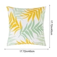 thumbnail image 3 of CaiYueKe Throw Pillow Covers Outdoor Waterproof Cozy Graceful Fan-Shaped Leaves Decorative Cushion Cases for Garden Patio Tent Balcony Couch Sofa 18 X 18 Inches, 3 of 8