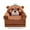 Coffee, variant on Kids Sofa Slipcover Bear Shaped Recliner Chair Cover Removable Folding Couch Cover Children Chair Seat Cover for Playroom (No filler)