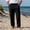 Black, variant on Lightweight Mens Lounge Pants Summer Casual Oversized Pull on Cotton Pants with Drawstring Multi-pocket Loose Fit Beach Pants, Gray XXXL