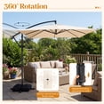 thumbnail image 2 of Gymax 8 x 8 FT Offset Cantilever Patio Umbrella Square Hanging Outdoor Market Umbrella Outdoor Beige, 2 of 7