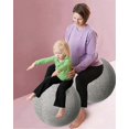 thumbnail image 4 of 55/65/75CM Exercise Ball Chair with Fabric Cover for Home Office Pilates Yoga, White, 75cm Size, 4 of 5