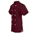 thumbnail image 2 of Women's Chef Coat Short Sleeve Chef Shirt Cook Coat Barista Baker Uniform Restaurant Clothes Barista Shirt, 2 of 3