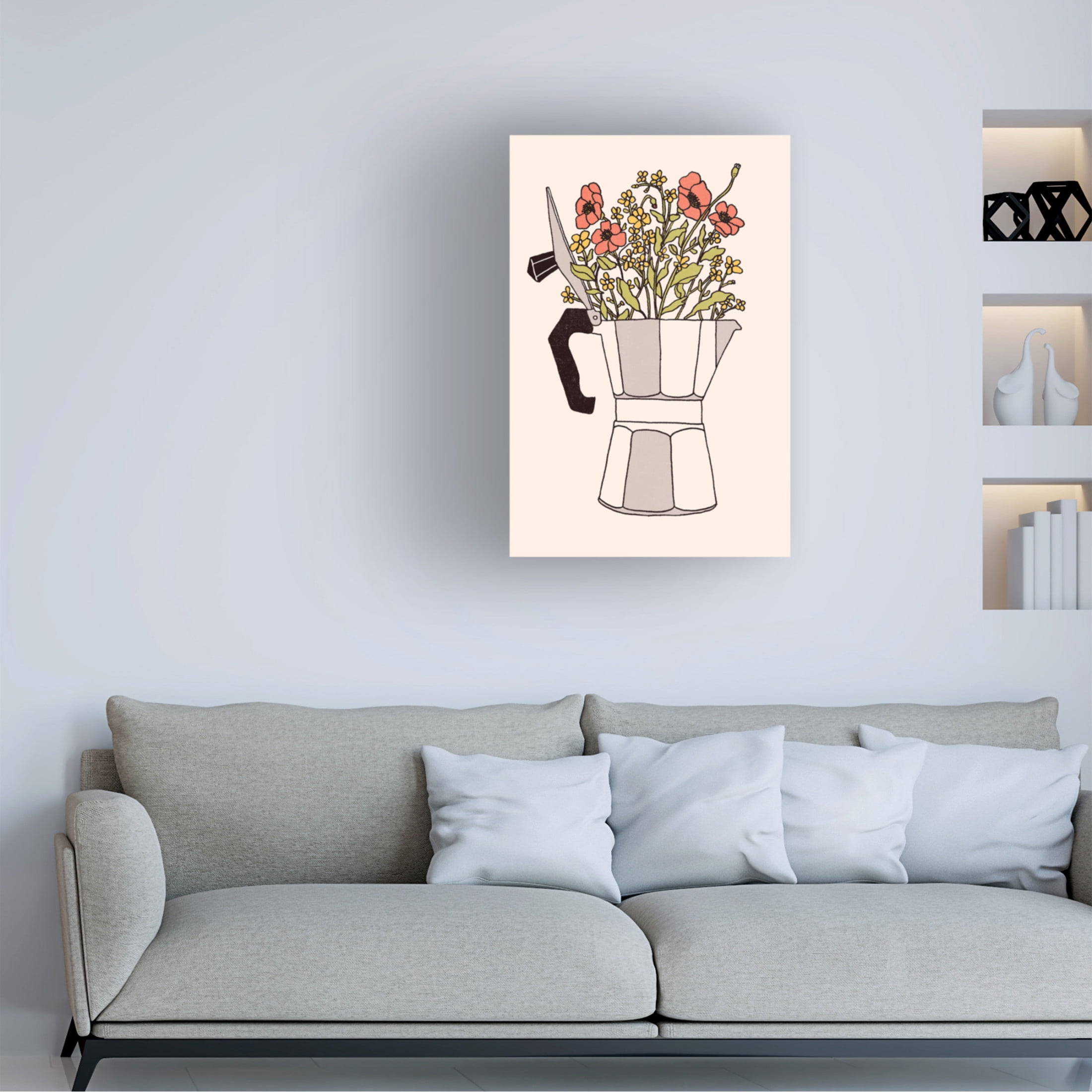 Trademark Fine Art Florent Bodart Moka Flowers Canvas Wall Art