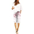 thumbnail image 3 of Trendfront Women's Lightweight Graphic Printed Bermuda Shorts Plus Size High Waisted with Pockets Casual Lounge Bottoms, 3 of 5