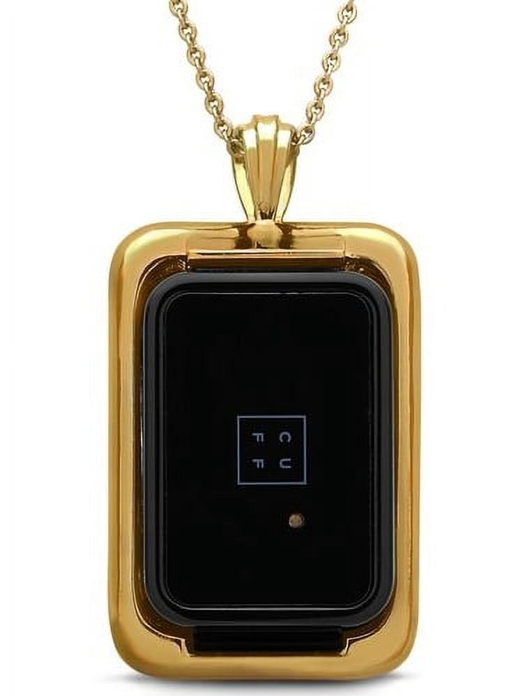 CZ Studded Yellow Gold-Tone Cuff Pendant
