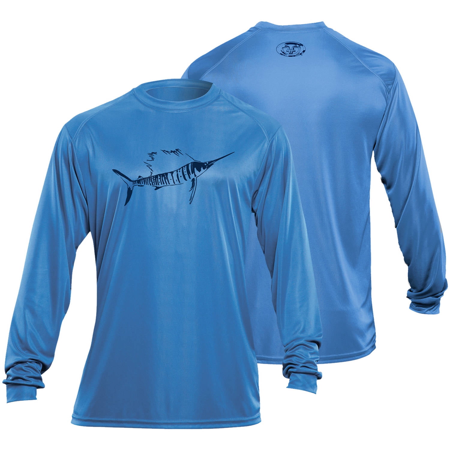 Flying Fisherman Sailfish L S Performance Tee, Carolina Blue, XL by Flying Fisherman