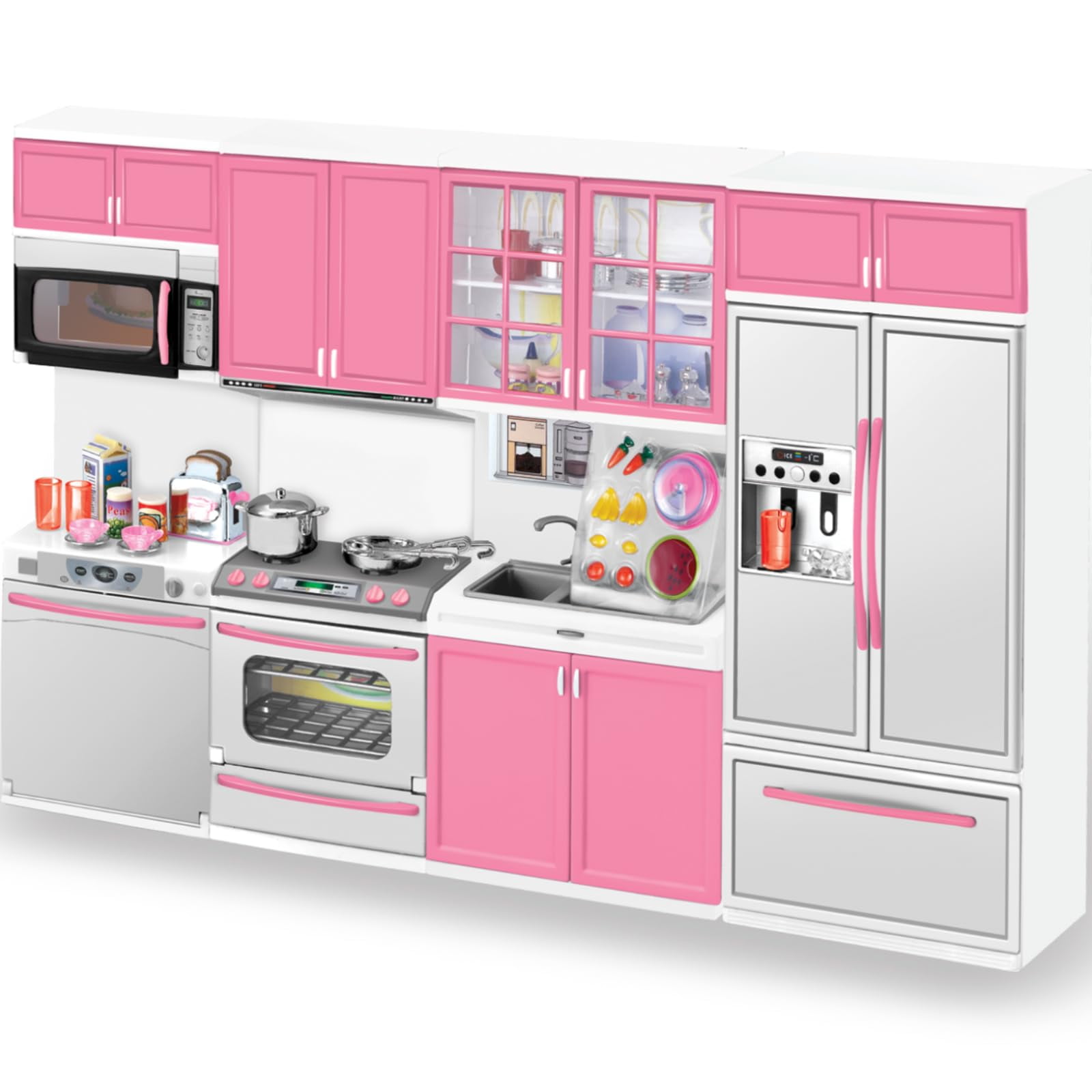 Doll Kitchen Playset for Kids, My Modern Mini Kitchen House