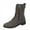 Gray, variant on Wavsuf Hiking Boots for Women Wide with Fuzz Round Toe Flat Mid Calf Black Shoes Size 35
