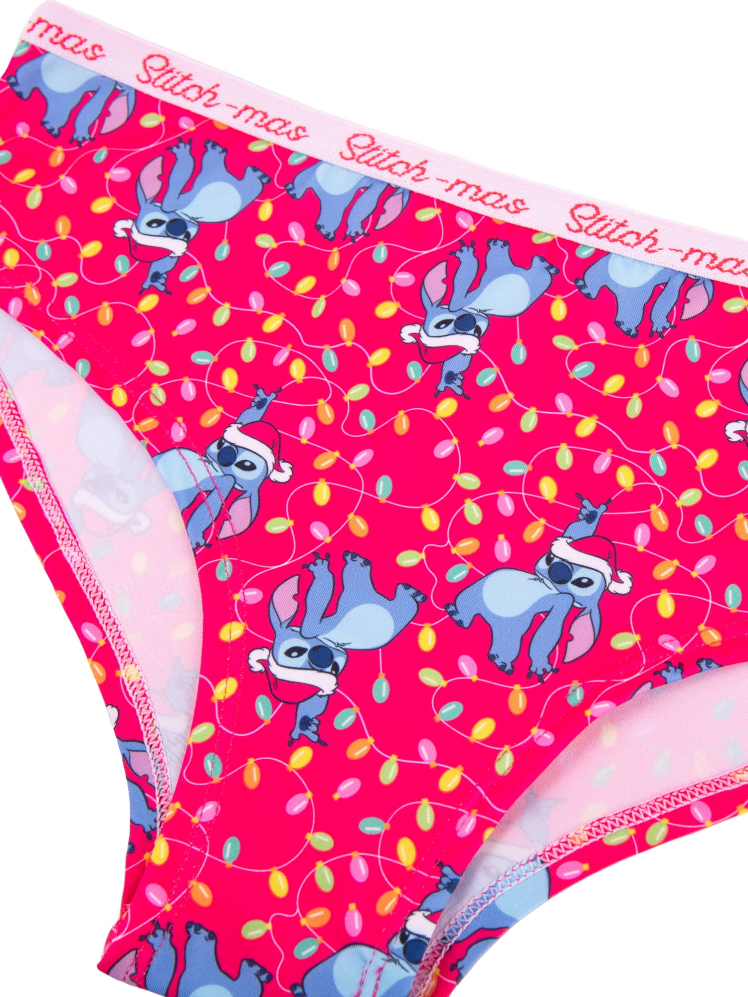 Stitch Christmas Women's Comfort Stretch Bikini, 3 pack Sizes S to XL