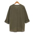 thumbnail image 4 of SHITINN Women's Clothes Sleeve Shirt V Neck Solid Top Plus Casual Women Size Color Long Blouse Loose Women's Blou Women's Short Sleeve Tops Women Clothing, 4 of 8