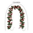 thumbnail image 4 of Aurorax Indoor Christmas Wreath Decorations,Christmas Garland 6ft Farmhouse Berries Garland for Mantel Wall, 4 of 6