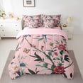 thumbnail image 2 of Castle Fairy Chic Floral Flowers Bedding Comforter Set 7 Pieces for Female Men Women,Exotic Style Full Bedding Set Lightweight,Vintage Retro Luxury Fitted Sheet Flat Sheet,Lightweight Room Decor, 2 of 8