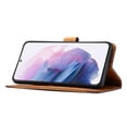 thumbnail image 4 of Brown Samsung S22 Ultra Leather Case with Calf Leather Pattern and Card Protection, 4 of 5