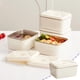 thumbnail image 2 of Fiambrera de acero inoxidable para adultos con juego de tazas, apta para microondas, recipiente portátil para alimentos, ideal para la escuela, la oficina y viajes. Caja bento con calentamiento por, 2 of 6