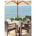 thumbnail image 2 of Outdoor Tablecloth with Umbrella Hole and Zipper, St Patricks Day Square Table Cloth 54x54 Inch Waterproof Tablecloth, Spring Gold Coin Green Shamrock on Linen Picnic Table Cover for Patio Camping, 2 of 7
