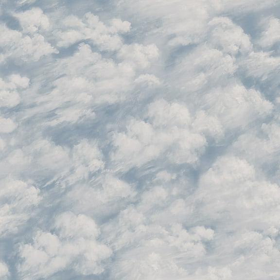 Tempaper Clouds Sky Blue Peel and Stick Wallpaper, 20.5" x 16.5'