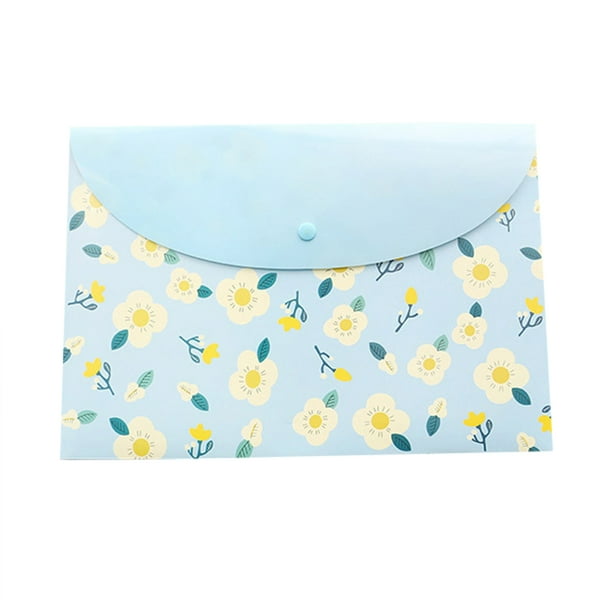 Inteprter ZHUTING Patrones De Conejo Floral A4 PVC Impermeable Archivo Sobre Bolsas De Almacenamiento Organizador Útiles Escolares Carpetas de archivos No.01