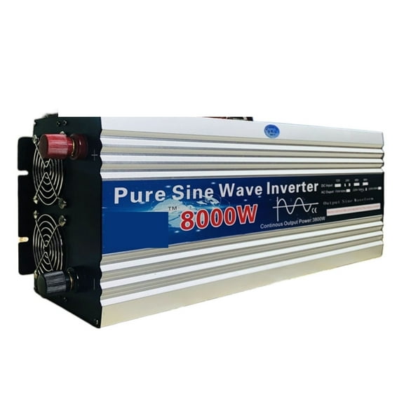 Pure Sine Wave Inverter 12V/24V 220 8000W Voltage Transformer Solar Power Inverter DC 12V to AC 220 Converter LED Display ,Powerful Output