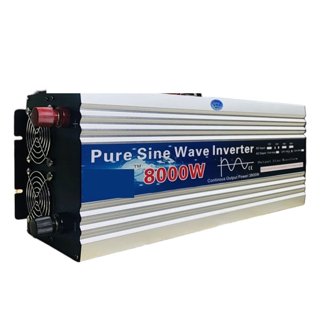 Pure Sine Wave Inverter 12V/24V 220 8000W Voltage Transformer Solar Power Inverter DC 12V to AC 220 Converter LED Display ,Safety