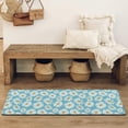thumbnail image 4 of Blue Daisy Flower Pattern Bathroom Rugs Mat,Non Slip Microfiber Bathroom Rug,Rubber Backing,Soft Bathroom Mats for Bathroom Floor,Tub and Shower,47x17in(120x43cm), 4 of 5