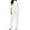 White [New Styles, All Colors][Summer Savings], variant on Wide Leg Jumpsuit Pants, Women's Fashionable Solid Color Casual Comfortable Standing Collar Palazzo Pants Trousers, Lounge Wear for Work Office and Travel, Mother's Day Gifts for Women
