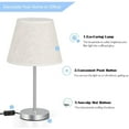 thumbnail image 4 of Set of 2 Small Table Lamp Bedside Desk Lamp Nightstand Lamp Bedroom Living Room, 4 of 7