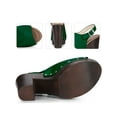 thumbnail image 2 of BLISSFUL STEP Women's Slingback Platform Chunky Heel Sandals, 2 of 5
