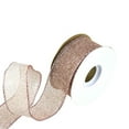 thumbnail image 3 of Metallic Micro Mesh Wired Ribbon, 1-1/2-Inch, 10-Yard - Rose Gold, 3 of 3