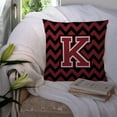 thumbnail image 3 of Carolines Treasures CJ1052-KPW1414 Letter K Chevron Garnet & Black Fabric Decorative Pillow, 3 of 4