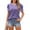 Purple, variant on Azrian Womens Tops Fall Saving,Womens Plus Blouses Casual V-Neck Short Sleeve T-Shirts Solid Puff Sleeve Summer Blouse Tops on