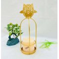 thumbnail image 3 of Metal Tea Light Candle Holder, Gold Owl Candle, Metal Home Decor, Romantic Tealight Display Tabletop Cafe Tea Light Candle Holder for Table Christmas Party Gift, 3 of 5