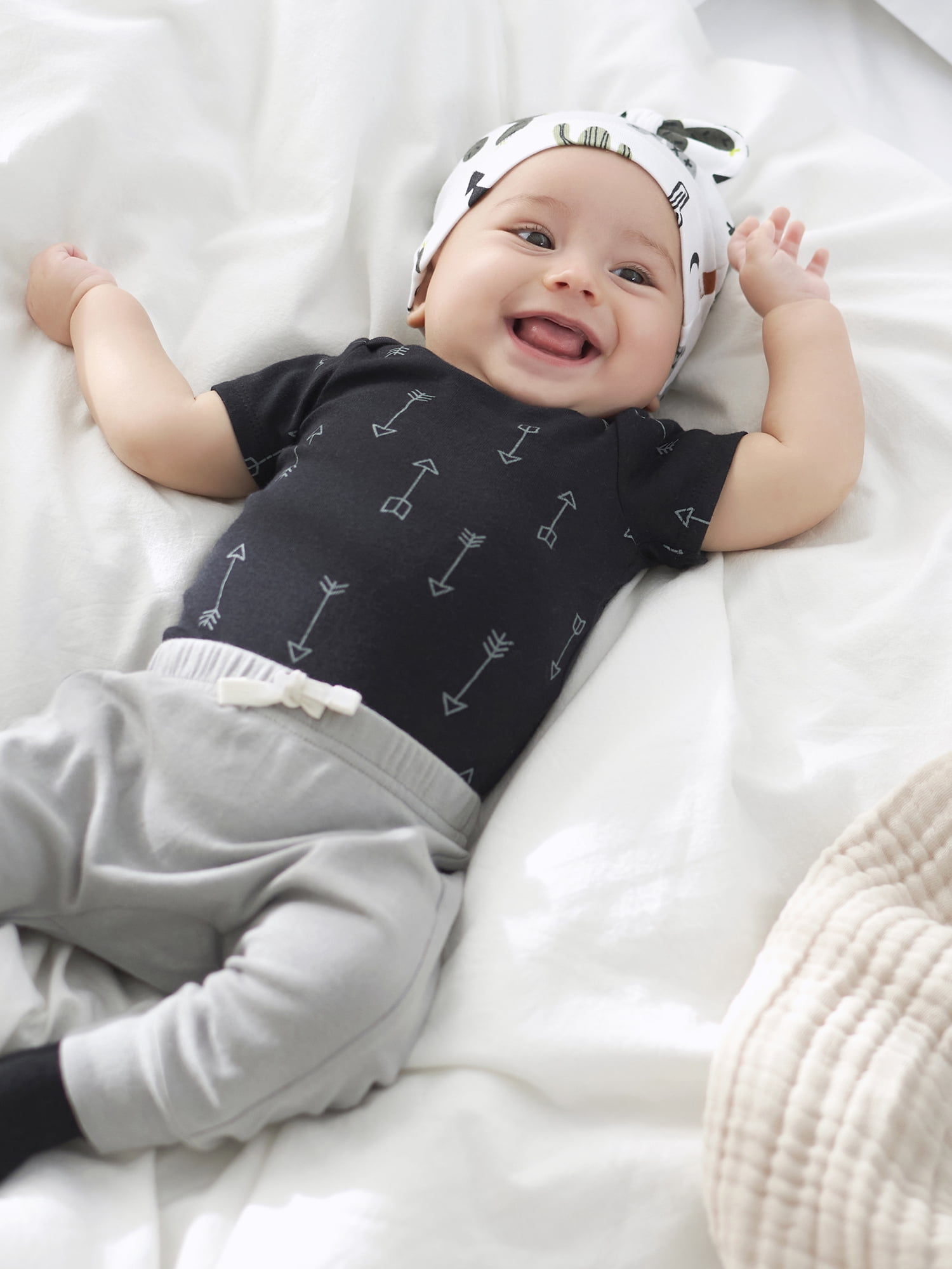 Modern Moments by Gerber Baby Boy Bodysuits, 4-Pack (Newborn-12 Months)