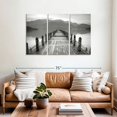 thumbnail image 2 of Elephant Stock Lake Pier I Wall Art - Horizontal Multi Panel Canvas - Living Room Wall Decor - Nautical Multi Panel - Black And Gray Decor By Photoinc Studio - 57" x 36", 2 of 8