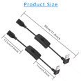 thumbnail image 4 of PNGKNYOCN Cable corto USB con interruptor de encendido/apagado, paquete de 2, 1 pie, 90 grados, ángulo hacia arriba y hacia abajo, USB A 2.0 macho a hembra, cable de interruptor de alimentación de dat, 4 of 5