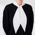 thumbnail image 7 of Lady's Detachable False Collar Half Shirt Blouse Pointed Lapel Fake Collar Dickey Collar White, 7 of 7