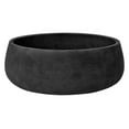 thumbnail image 2 of Low Planter Pot Modern Heavy Fiberstone | Deorative Plant Pot Indoor Outdoor Black Washed 4.5" H x 11.5", 2 of 2