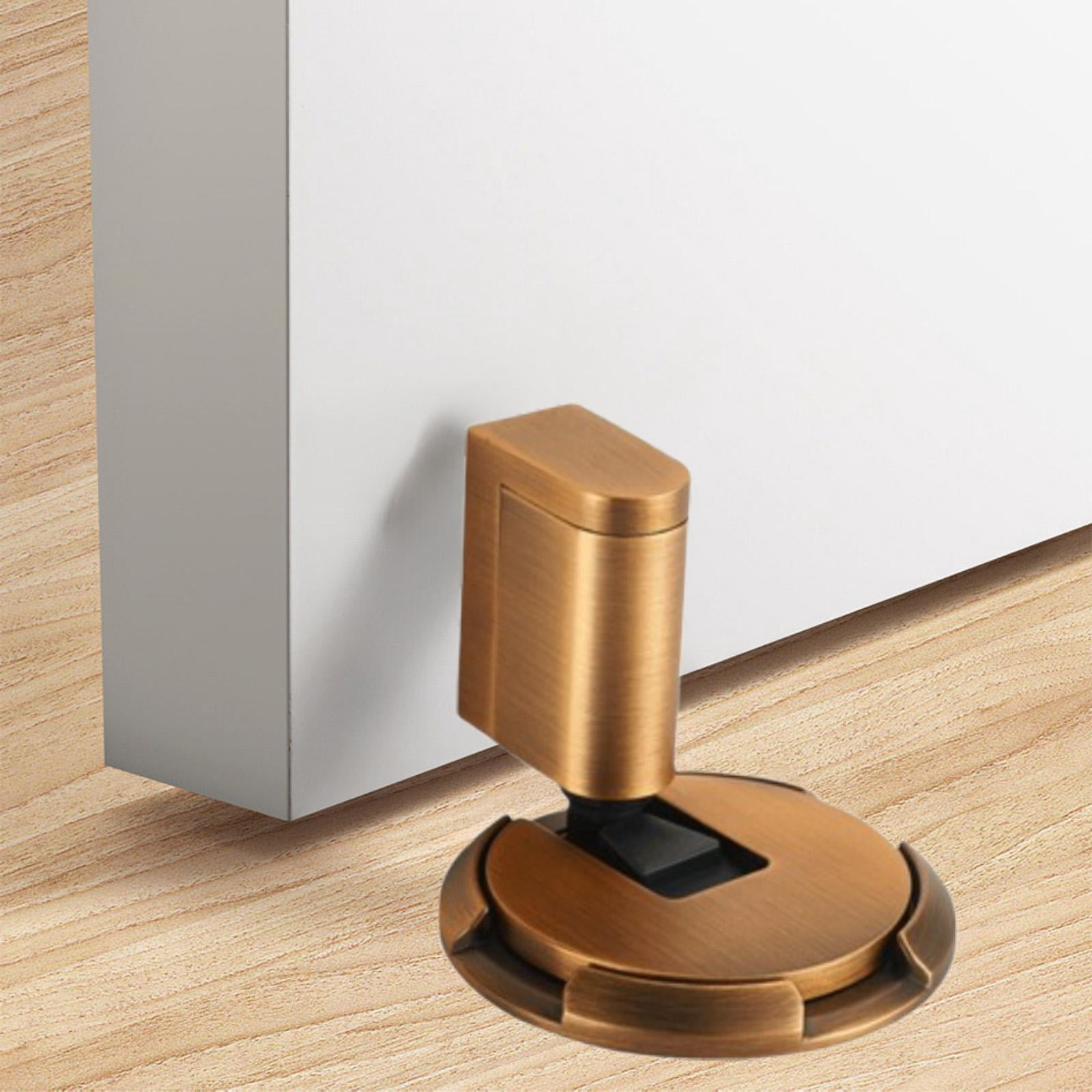 Baoblaze Door Stopper Adjustable Height Heavy Duty Easy Installation Door Stop Holder Yellow Bronze