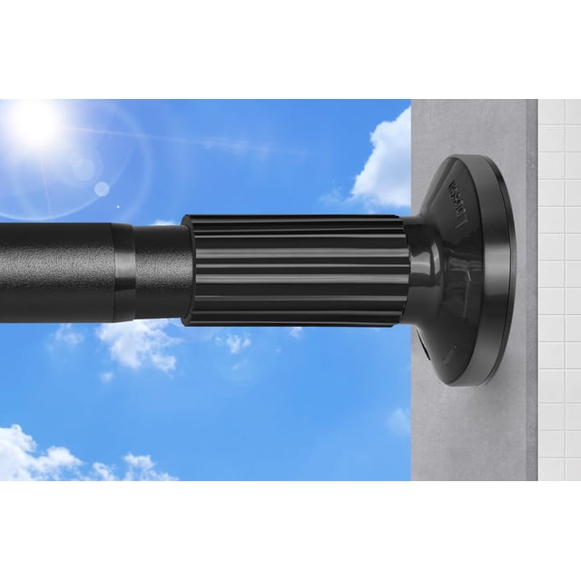Tringle à Rideau à Tension 51-165 Po (4,25-13,75 Pi), Tringle à Rideau Extérieure Extra Longue Sans Perçage pour Fenêtre Ou Salle de Bain/patio, Tringle de Douche à Ressort Réglable, Ea