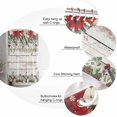 thumbnail image 6 of Polyester Fabric Christmas Poinsettia Shower Curtain, Xmas Botanical Pine Cones Waterproof Bathtub Curtain Bathroom Decor Set with Hooks 72 x 84 Inches, 6 of 6