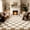Checkered Camel & White, variant on UNTIMATY 8'x10' Area Rugs for Living Room, Large Shag Fluffy Rug Checkered Carpet, Beige & White