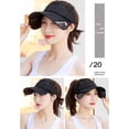 thumbnail image 4 of Gorra deportiva de tenis BuyWeek con visera para el sol de verano color negro ajustable, 4 of 6