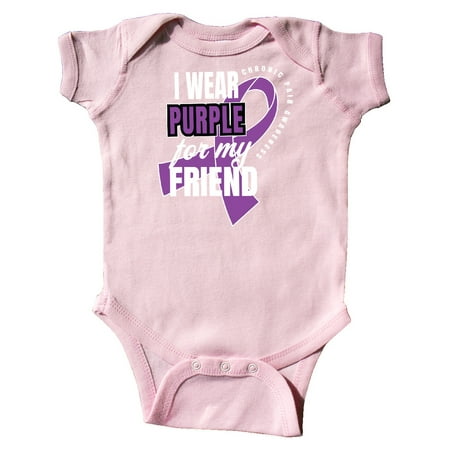 

Inktastic Chronic Pain I Wear Purple For My Friend Gift Baby Boy or Baby Girl Bodysuit