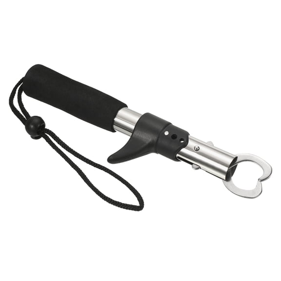Uxcell 9.6x3" Fish Lip Grip, Stainless Steel Fish Grip Grabber Holder, Black