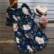 thumbnail image 1 of WILLBEST Vestidos con Curvas para Mujer Vestido de Manga Corta Holgado y Cómodo con Estampado Floral y Cuello Redondo para Mujer XXXXXGrande, 1 of 2